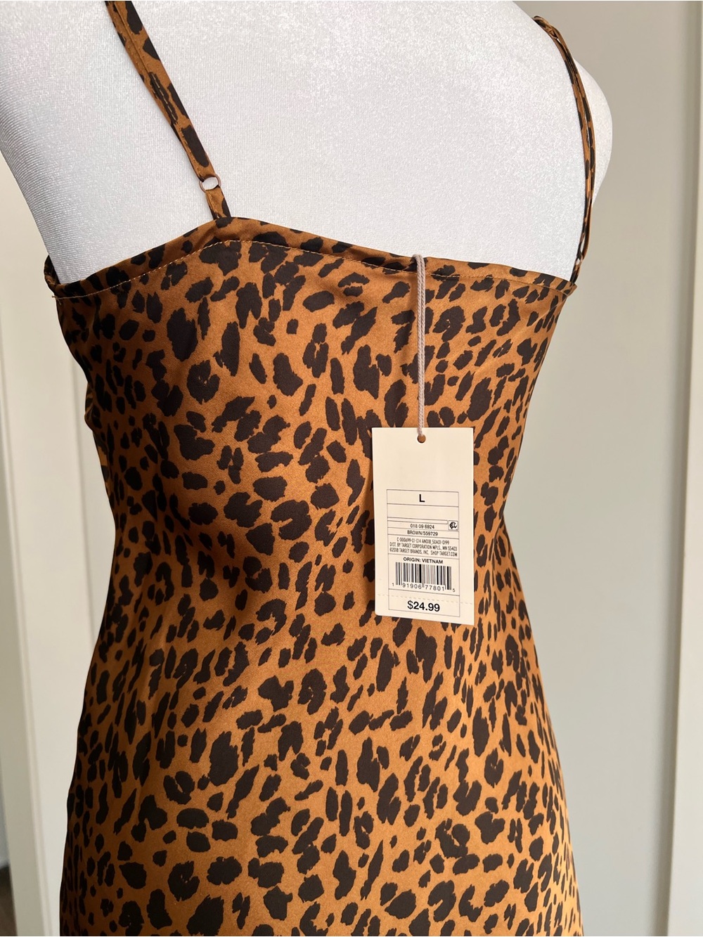 a new day Leopard Print Slip Midi Dress in Brown and Black - Picture 3 of 3